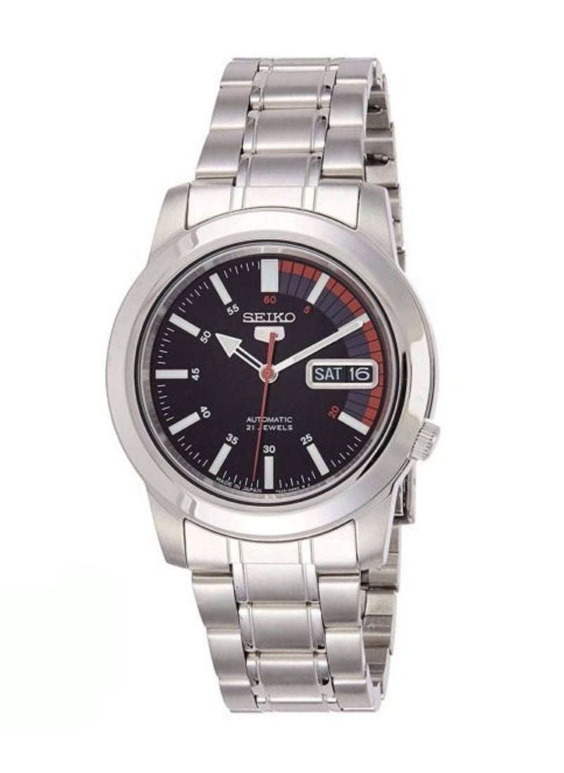 Seiko 5 Automatic Black Dial Stainless Steel Men's Watch SNKK31J1