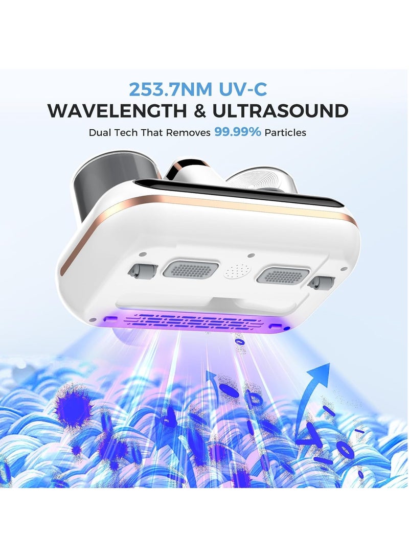 Bed Vacuum Cleaner - 5-in-1 Cordless Mattress Vacuum Cleaner, Powered by UV-C Light & ultrasonic Technology, 16Kpa Strong Suction,Low Noise,Suitable for dust, pet Hair, etc