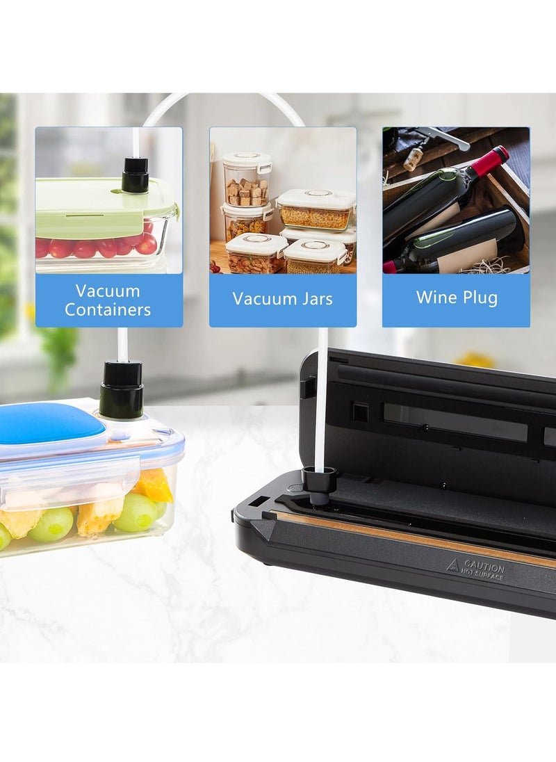 Vacuum Sealer Machine with New PULSE Function Automatic Sealing for Food Preservation Dry & Moist Sealing Modes Built-in Cutter Starter Kit Stainless...