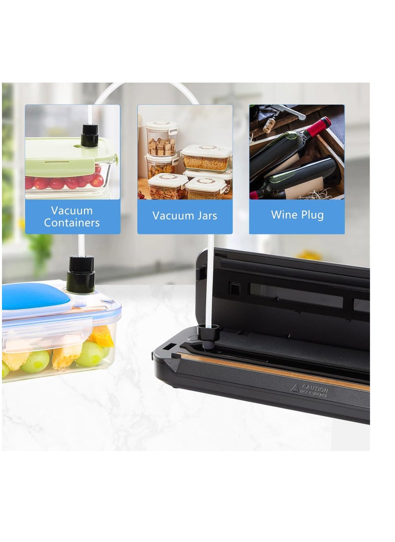 Vacuum Sealer Machine with New PULSE Function Automatic Sealing for Food Preservation Dry & Moist Sealing Modes Built-in Cutter Starter Kit Stainless...