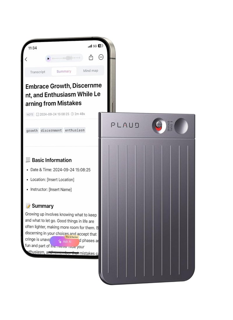 PLAUD Note AI Voice Recorder (Black)