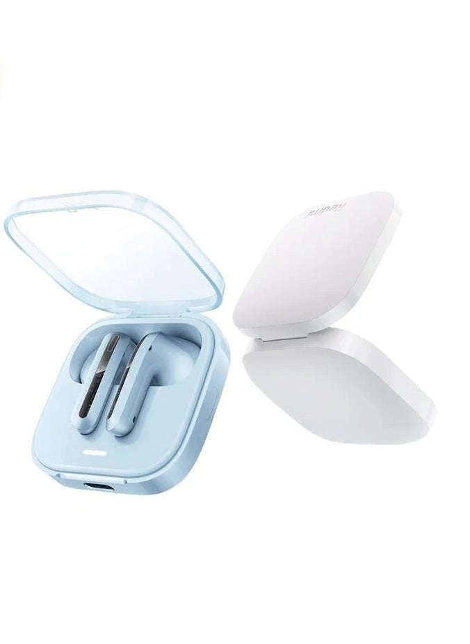 Buds 6 Active Bluetooth V5.4 Earphone 30 Hours Battery Life 5 Adjustment Modes Dual Mic HD Calls Wireless Headphone White