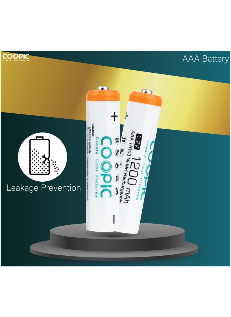 Rechargeable AAA Batteries, 1200mAh High Capacity Batteries 1.2V HR03 NiMH Low Self Discharge (16pcs)