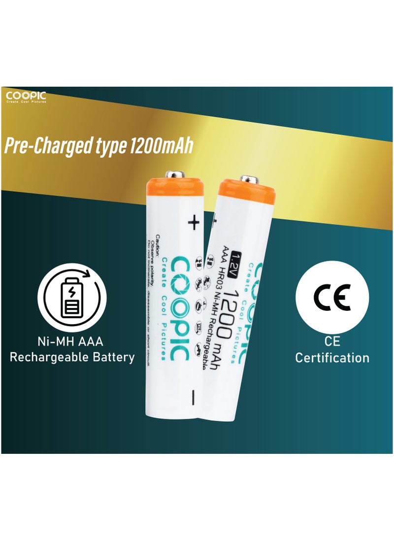 Rechargeable AAA Batteries, 1200mAh High Capacity Batteries 1.2V HR03 NiMH Low Self Discharge (16pcs)