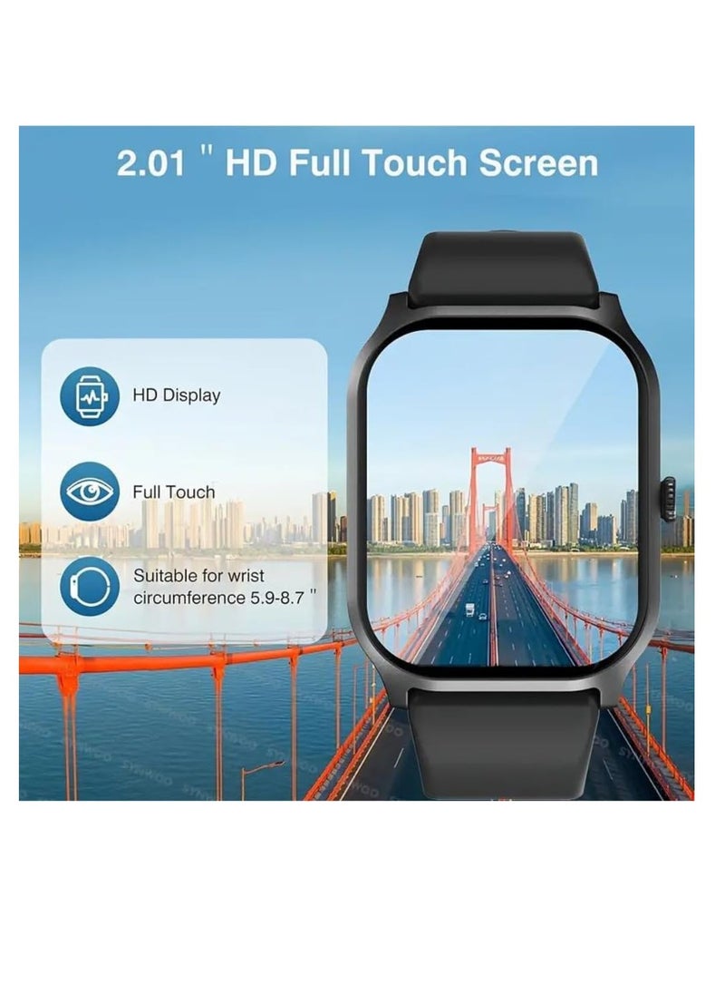 TCH Smart Watch For Women Men, Call Dial/Answer, TouchScreen Heart Rate, SpO2, Calories, Sleep Moniter Waterpoof 5ATM..