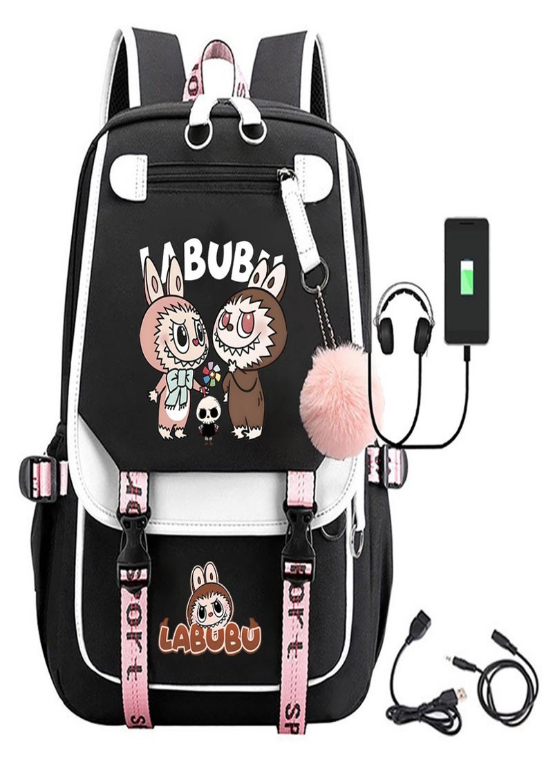 Labubu Children Bag Sackpack Backpack Laptop Sports Bags Fashion for Women Girls Kids