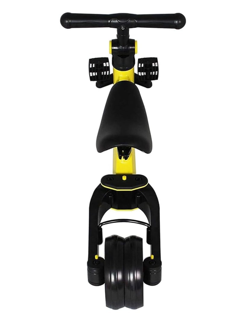 3-in-1 Kids Tricycle & Balance Bike – Yellow and Black | Adjustable Toddler Bike for Ages 1.5 to 4 Years