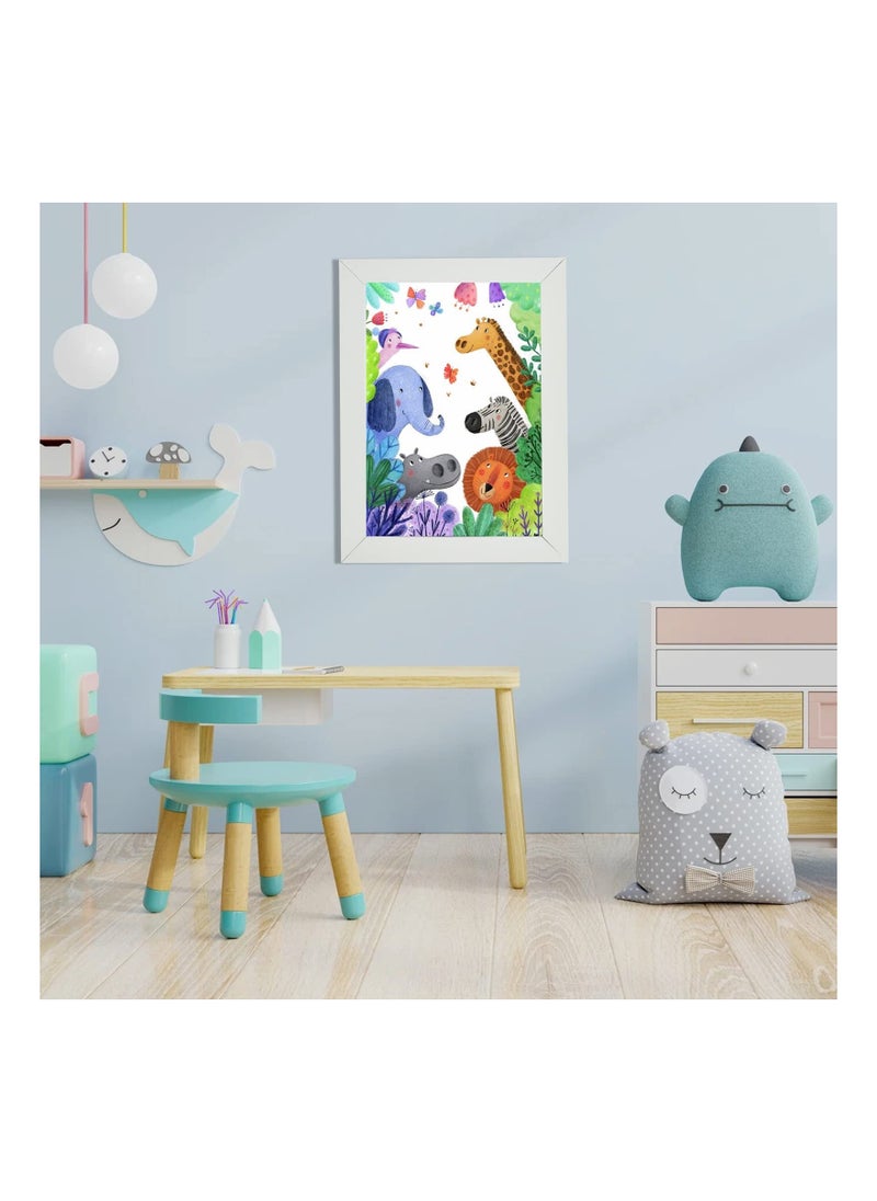 Kids Art Frames, Front Opening and Changeable Picture Display for A4 Art-Work, Storage Frames, Crafts, Drawing, Hanging Art, 8.3x11.8 (White, 1 Pack)