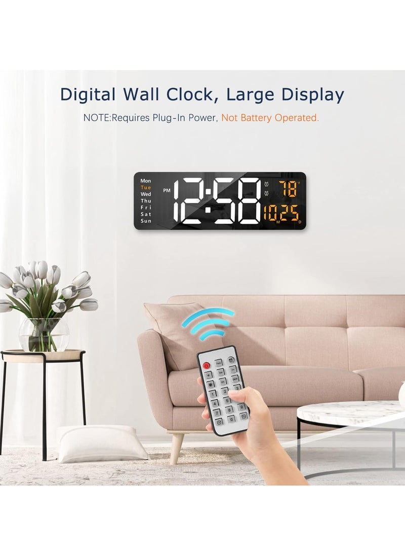 Digital Wall Clock Large Display, 16.2 Inch