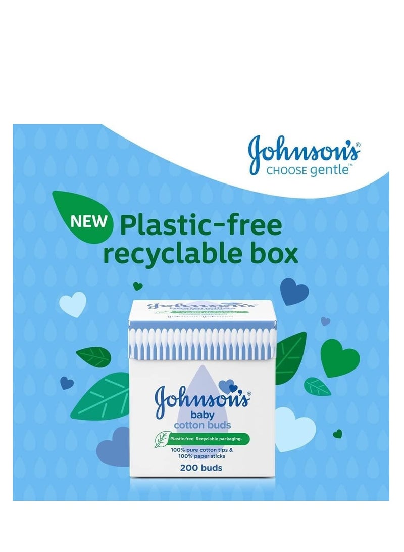 200-Piece Pack Of 2 Baby Cotton Buds