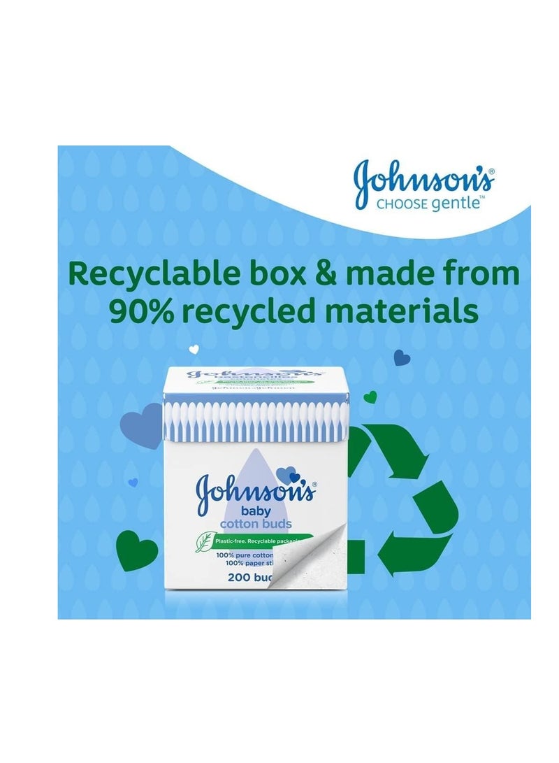 200-Piece Pack Of 2 Baby Cotton Buds