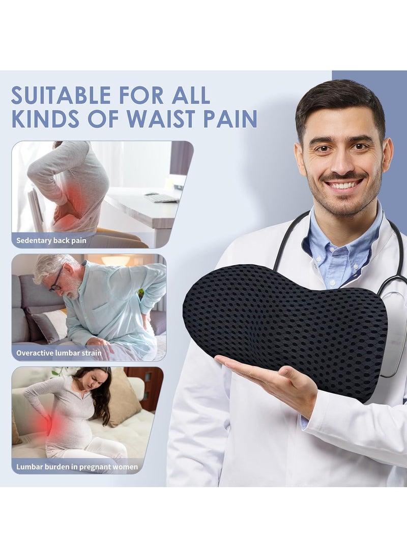 Lumbar Support Pillow Ergonomic Memory Foam Lumbar Pillow, Relieve Back Pain, CMFY Breathable & Detachable & Washable, Neo Cushion Lower Back Pillow for Office Chairs, Car Seats