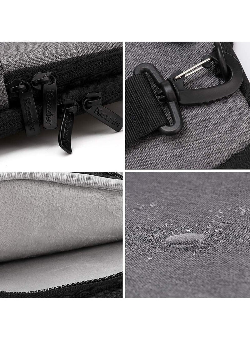 iCozzier 17 Inch Handle Laptop Briefcase Shoulder Bag Electronic Accessories Organizer Messenger Carrying Case Sleeve Protective Bag with Shoulder&...