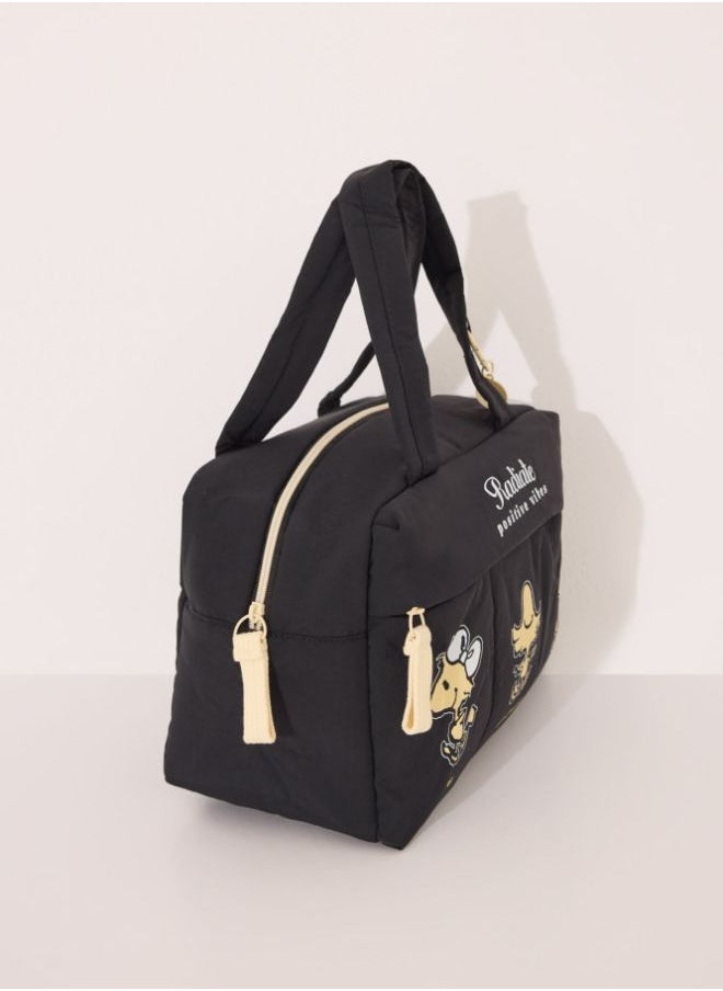 Large Snoopy black nylon vanity case