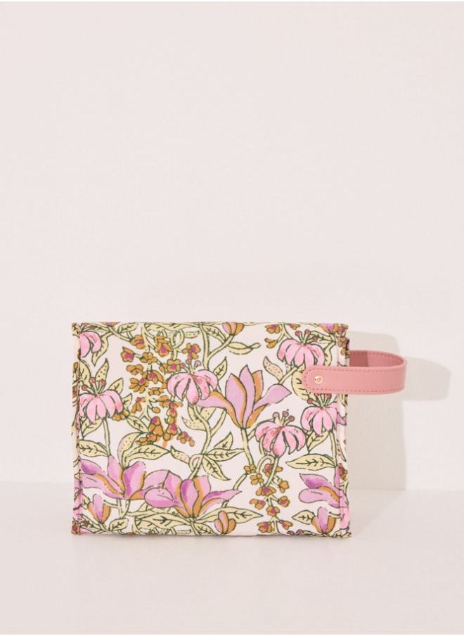 Pack of 3 padded flower toiletry bags