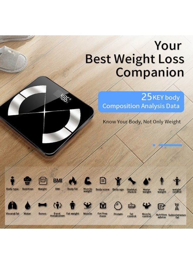 Body Fat Weight Scale Multi-Functional Home Use Bluetooth Smart BMI High Precision Scale Digital Bathroom Wireless Weight Scale, Body Composition Analyzer with Smartphone App