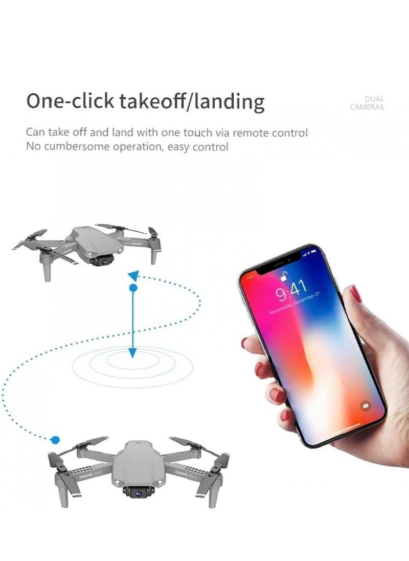 Mini Drone E99 – Foldable Remote Control Quadcopter with 4K FPV HD Dual Camera | WiFi Live Video Transmission | 6-Axis Stabilization | Altitude Hold | Portable Drone for Beginners, Aerial Photography & Travel (Black) | Compact & Easy to Fly