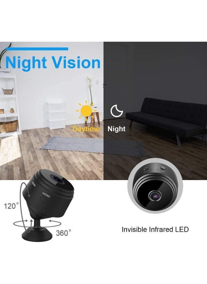 4 PACKS of cameras WiFi Mini Magnetic A9 Wireless full HD 1080P Small Portable Round Camera, Indoor Security Camera , Motion Detection, Instant Notifications Night Vision Camera
