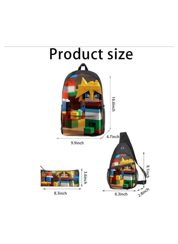 Universal cartoon new three-piece schoolbag - 746