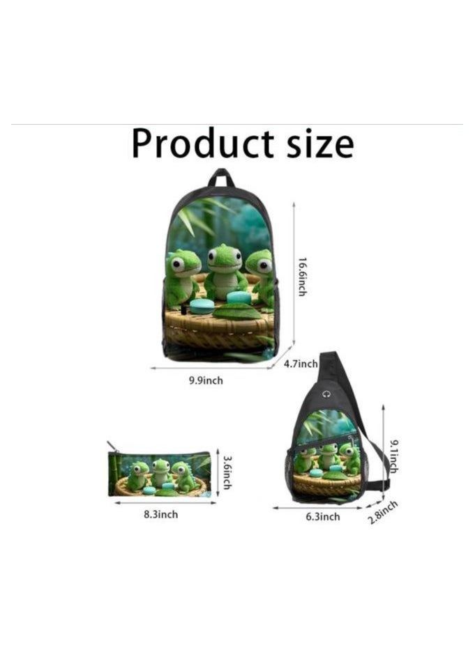 Universal cartoon new three-piece schoolbag - 1255