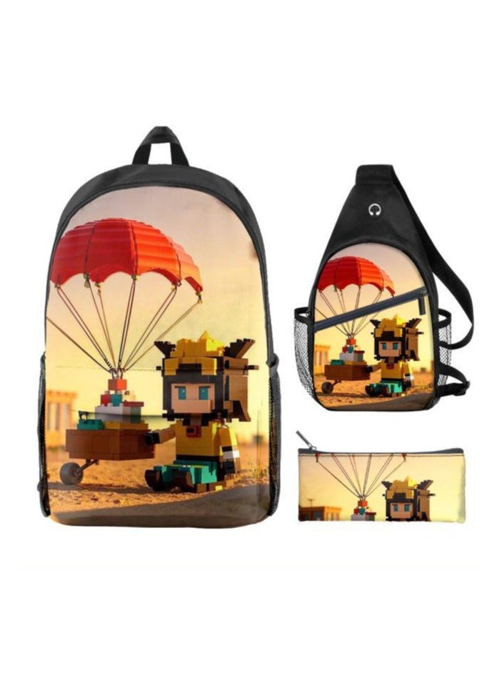 Universal cartoon new three-piece schoolbag - 1247