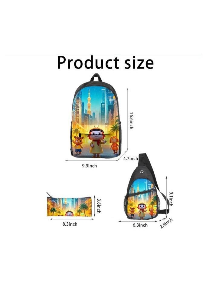 Universal cartoon new three-piece schoolbag - 11
