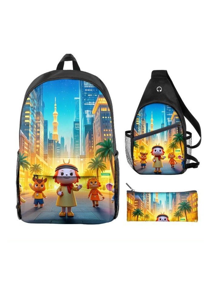 Universal cartoon new three-piece schoolbag - 11