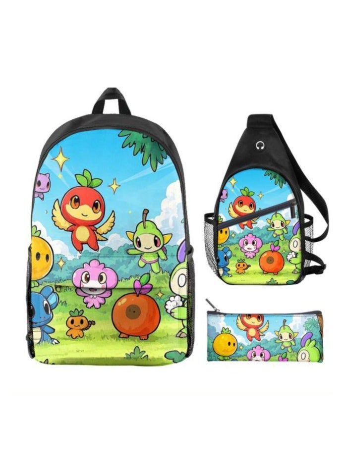 Universal cartoon new three-piece schoolbag - 1151