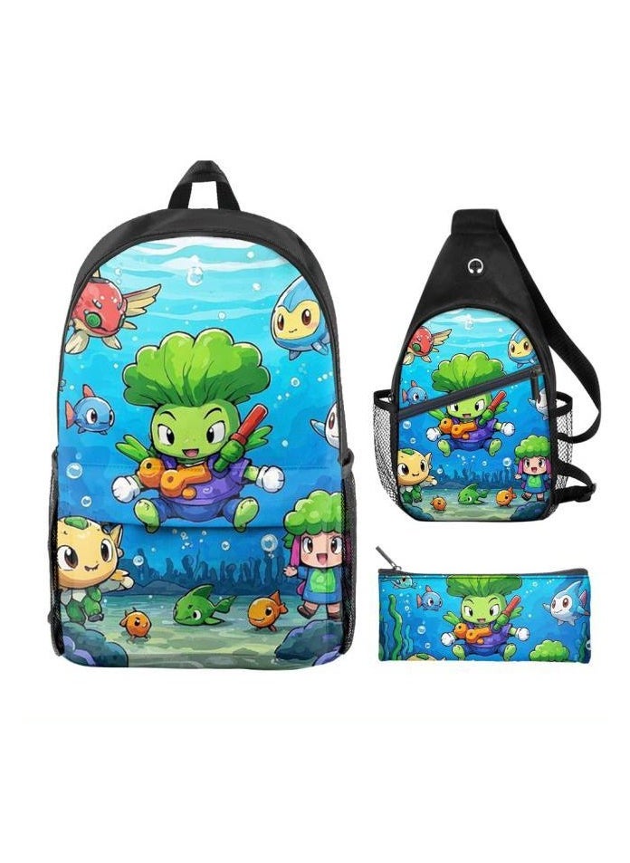 Universal cartoon new three-piece schoolbag - 695