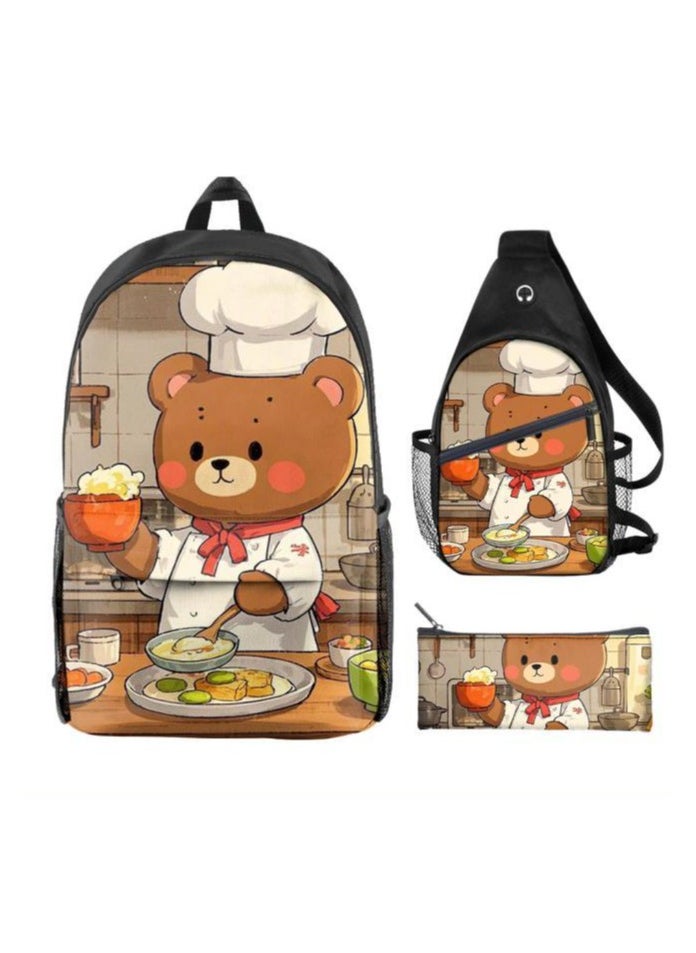 Universal cartoon new three-piece schoolbag - 755