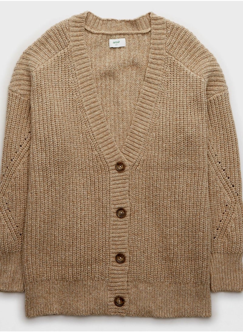 Ribbed Oversized Cardigan