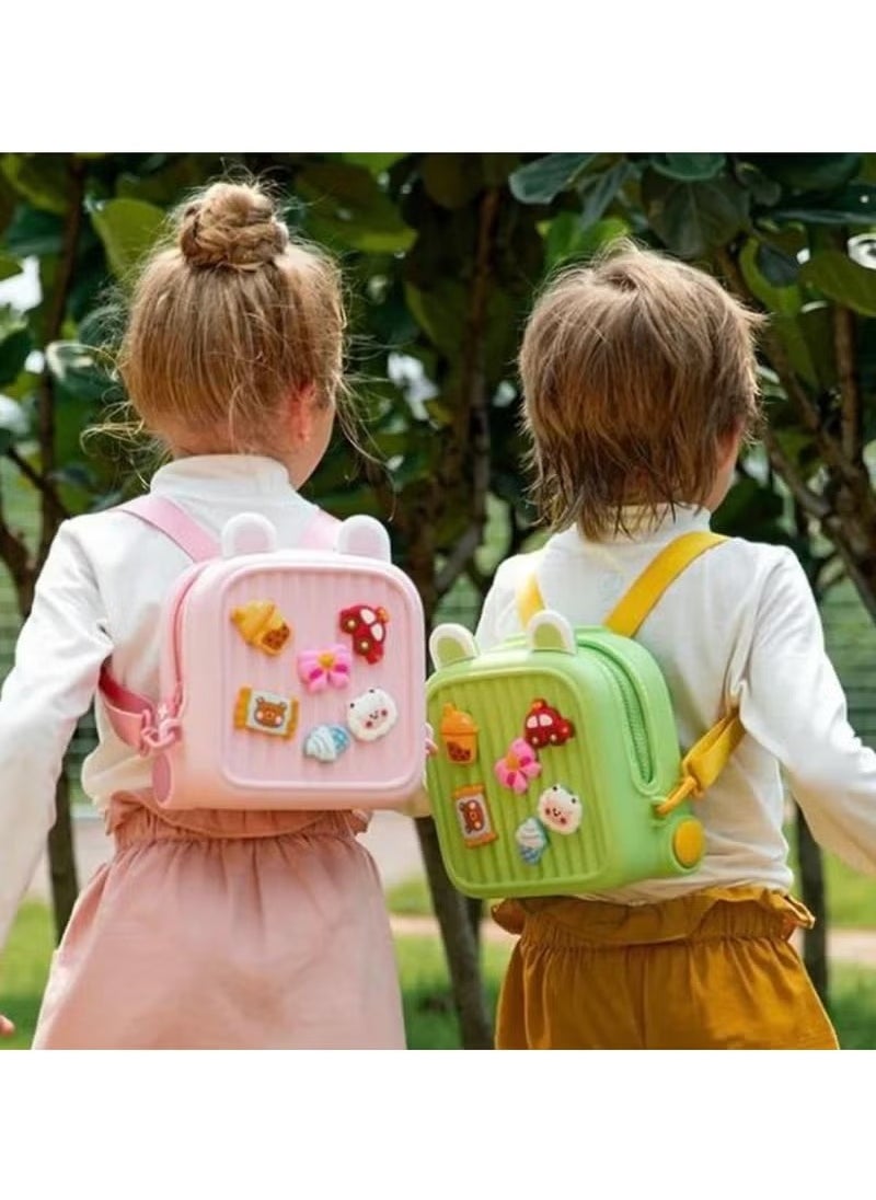 Kids Bags Pack Vibrant Scratch_Proof Unbreakable Waterproof Durable Rubber Bag Green
