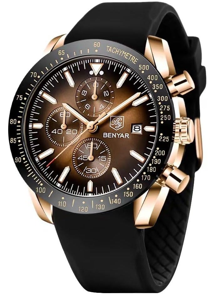 Watches for Men Watch Quartz Luxury Chronograph Water Resistant Watch 5140 220mm