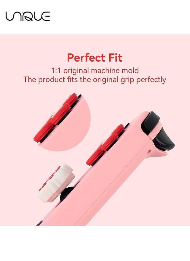 7 Piece Set Cross D-Pad Button Caps Thumb Grips Set - Compatible with Nintendo Switch/Switch OLED - Cute 3D Soft Silicone ABXY Buttons Sticker Joystick Cover Caps - Strawberry Cream Cake