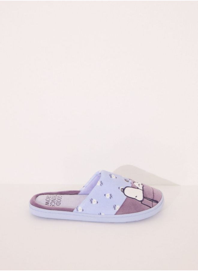 Snoopy purple slippers