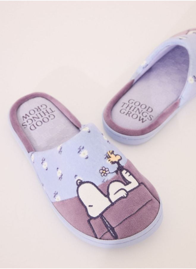 Snoopy purple slippers