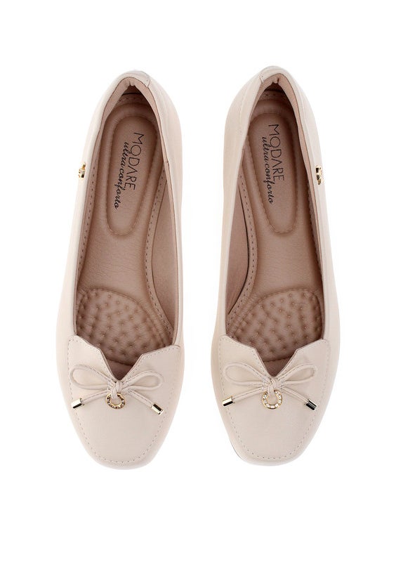 Modare Ladies Low Heel Shoes Cream | Made In Brazil