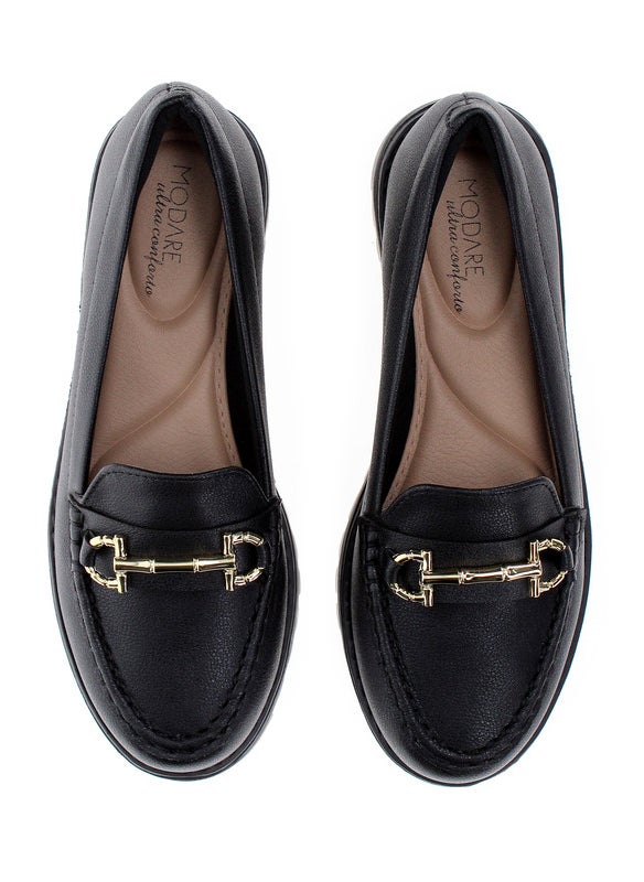 Modare Ladies Closed/Flat Shoes Black | Made In Brazil