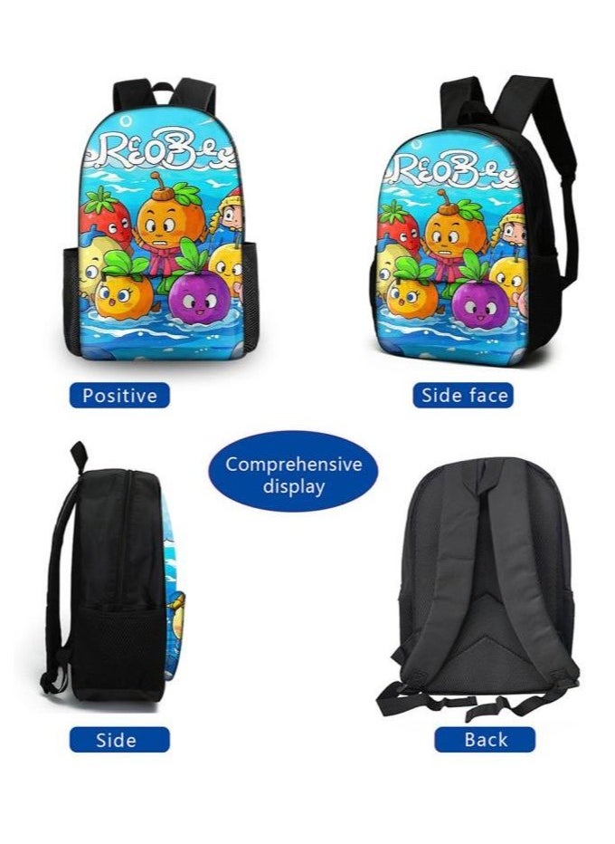 Three-piece set of cartoon characters (schoolbag, for students) - 430