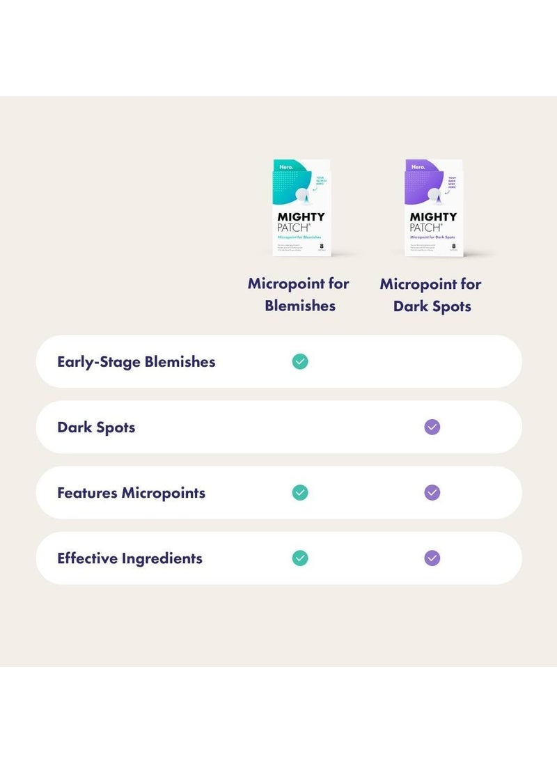 Hero Cosmetics Micropoint™ for Dark Spots - Post-Blemish Dark Spot with 395 Micropoints, Dermatologist Tested and Non-irritating (8 Count)