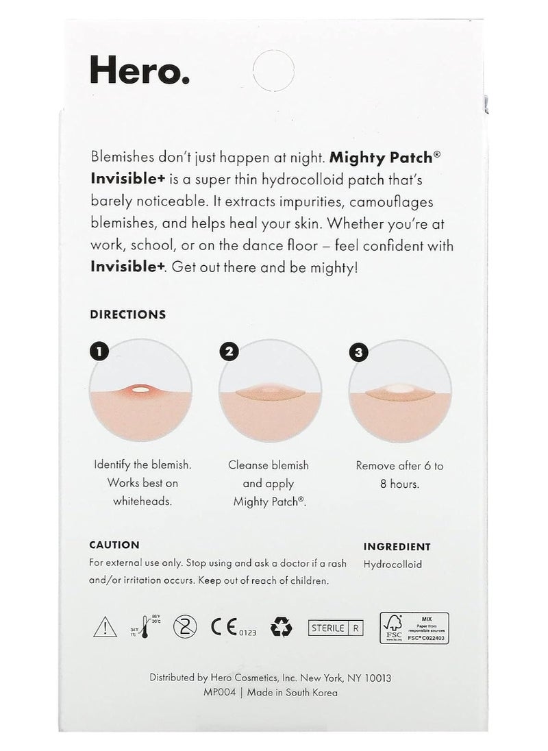 Invisible Hydrocolloid Acne Pimple Patch Ultra Thin Spot Treatment (39 count) for Face and Day, Vegan, Cruelty-Free