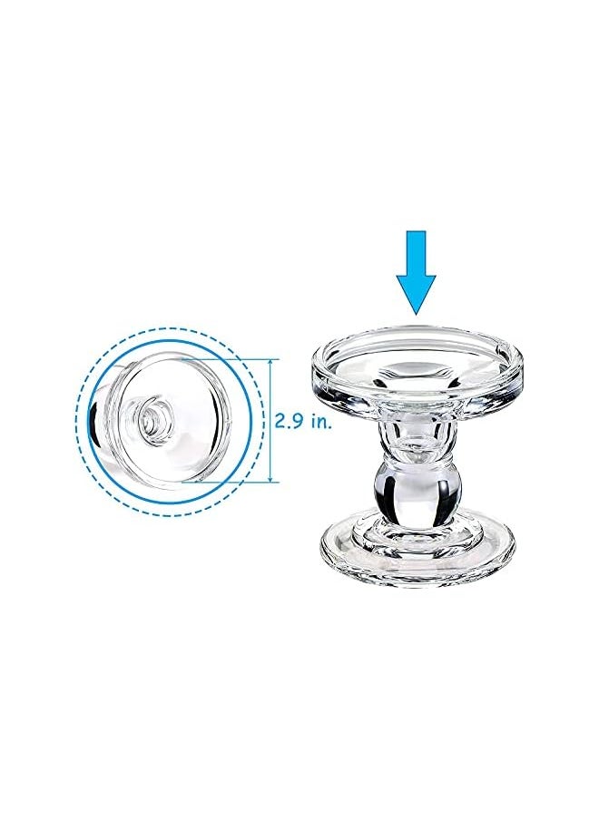 Glass Candle Holder for Pillar Candle Holder/Taper Candlestick Holders, Decorative Candle Sticks Set of 3, for Formal Events, Wedding, Church, Holiday DéCor, Table Centerpiece Decoration