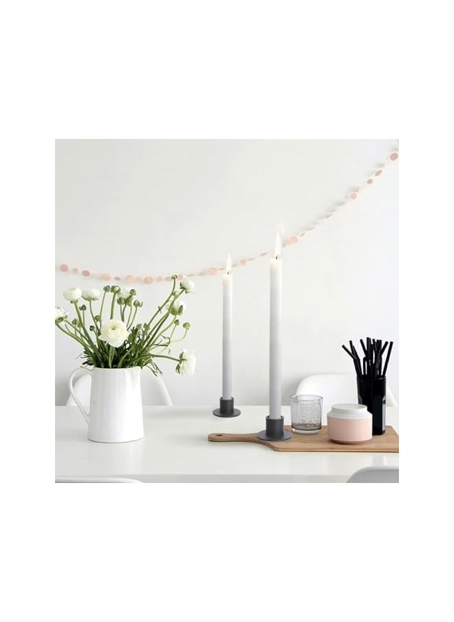 Candle Holders, 4Pcs Retro Black Iron Candle Holders, Taper Candlestick, Holders Decorative, Candle Sticks Set, Vintage Round Candle Holder for Party Wedding Valentine's Day Decoration