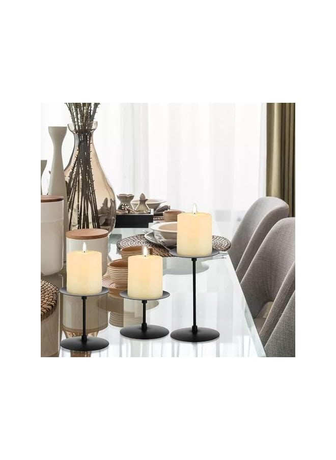 6 PCS Black Candle Holders,Minimalism Modern Iron Candle Sticks Holder Decor,Candle Stand for Wedding,Dinning,Party,Home Decorating,Anniversary