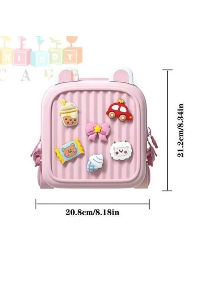 Kids Bags Pack Vibrant Scratch Proof Unbreakable Waterproof Durable Rubber Bag Easy TO Wash pink