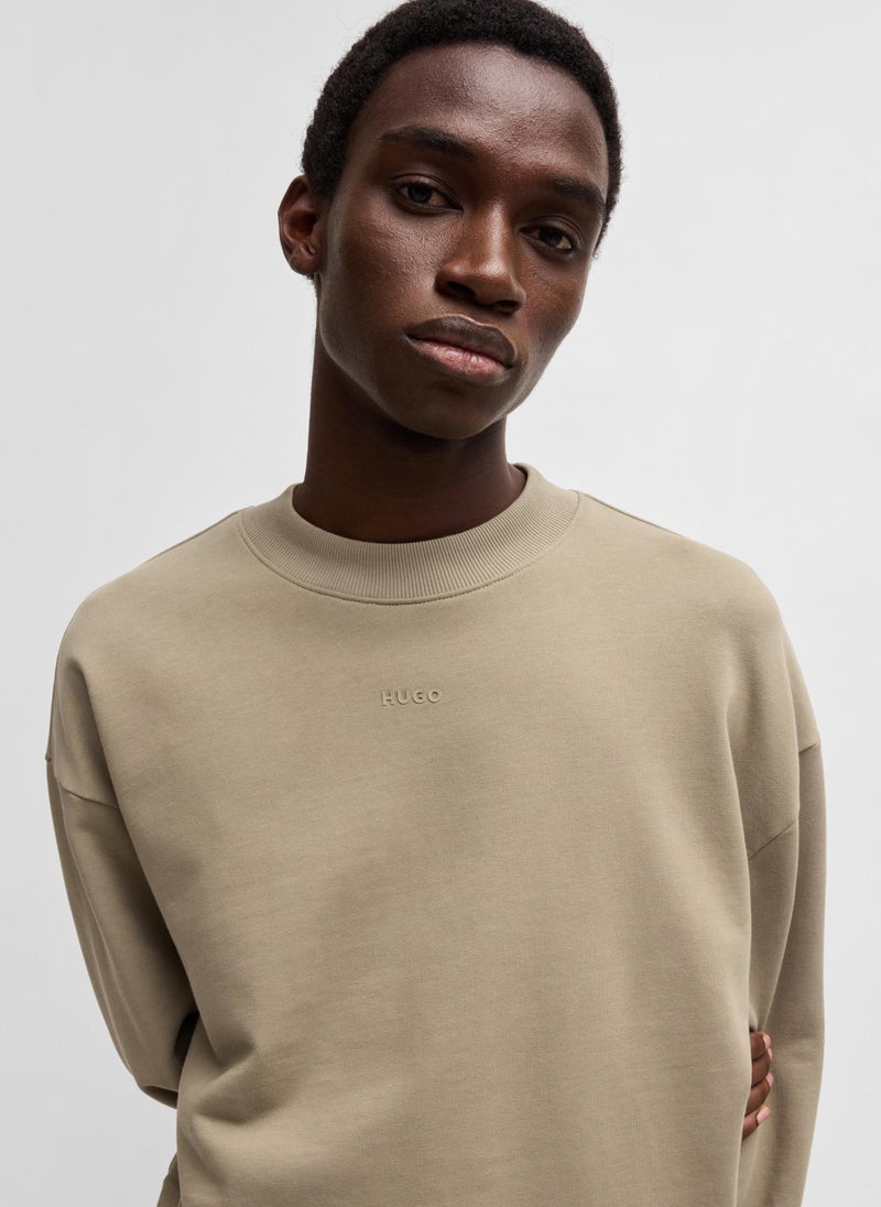 Relaxed-fit sweatshirt in cotton terry with logo print