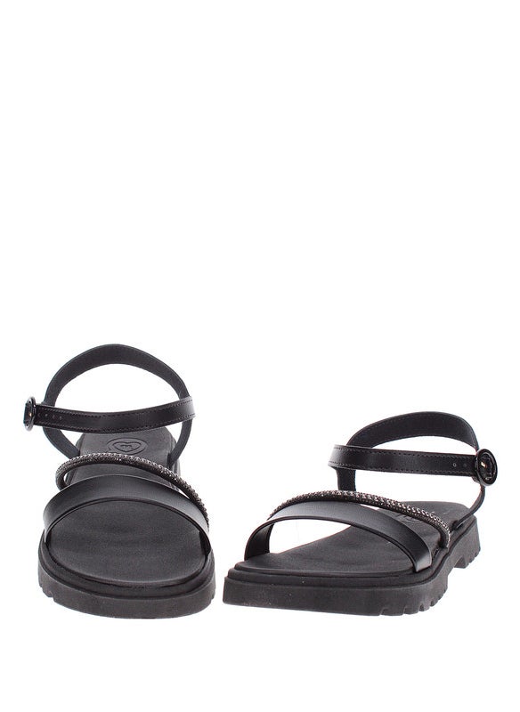 Molekinha Pre Teen Girls Sandals With Back Strap Black | Made In Brazil
