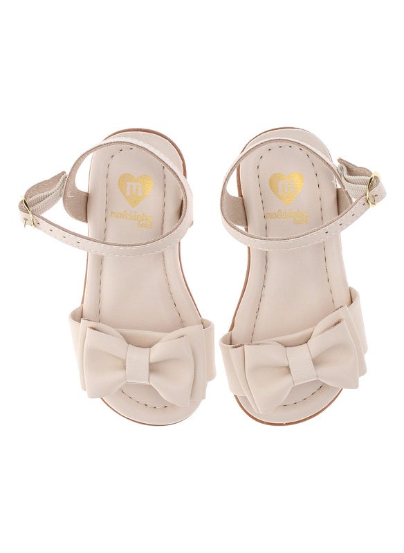 Molekinha Infant Girls Sandals With Back Strap Beige | Made In Brazil