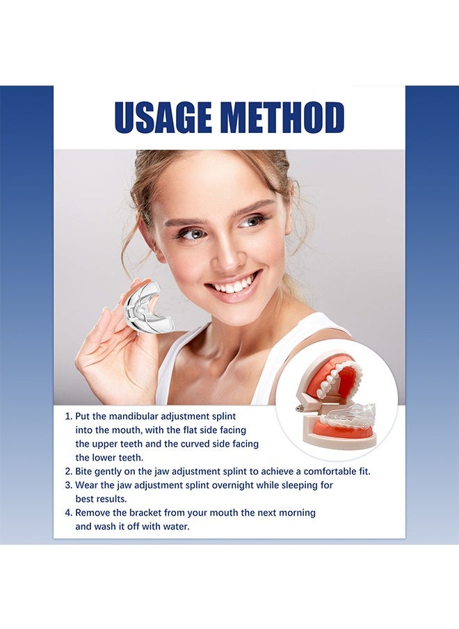 Jaw Adjustment Bracket - Teeth Aligners for Straightening Teeth - Correcting Chin Retraction - Crooked Teeth - Malformed Buck Teeth - Oral Care Brace - Bruxism Night Guard
