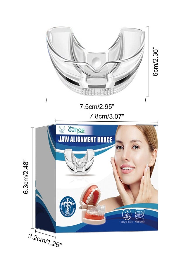 Jaw Adjustment Bracket - Teeth Aligners for Straightening Teeth - Correcting Chin Retraction - Crooked Teeth - Malformed Buck Teeth - Oral Care Brace - Bruxism Night Guard